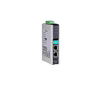 NPort IA-5150I-M-SC-T - 1-port RS-232/422/485 serial device server with 2 KV isolation, 100M Multi mode Fiber, SC connector, -40 by MOXA